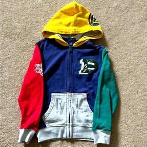 Boys Polo Hoodie Sweatshirt